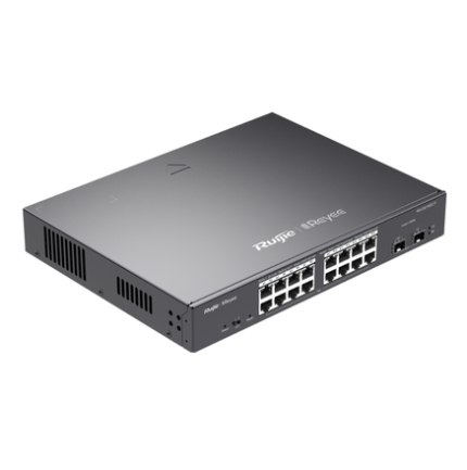 Ruijie | Reyee RG-ES218GC-P 18-Port Gigabit Smart Cloud Managed PoE Switch | 16 PoE+ Ports, 2 SFP Uplink, 240W PoE Budget