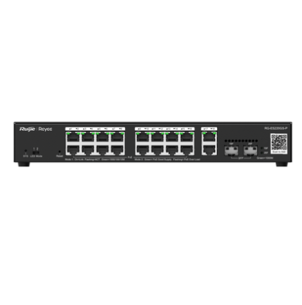 Ruijie | Reyee RG-ES220GS-P 20 Port Gigabit Cloud-Managed Smart PoE Switch, 250W for CCTV offices, retail, and hotels
