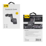 JBQ Double Air Outlet Magnetic Car Holder | 720° Adjustable Mount [HLC-04] - Image 3