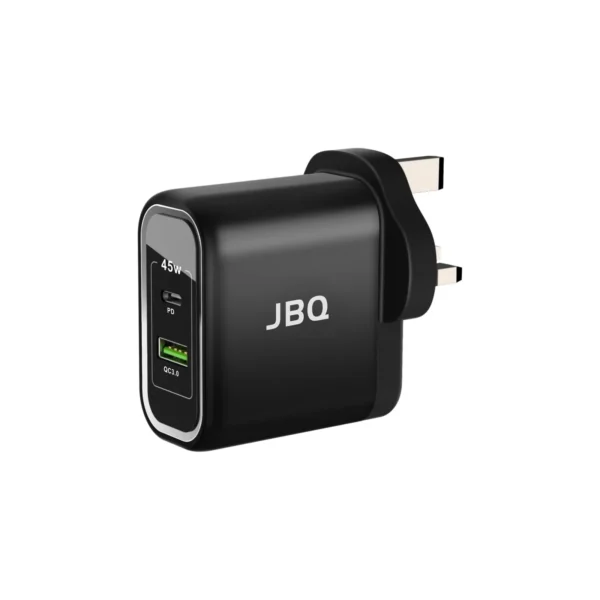 JBQ PD Dual Port Fast Charger HC-745 – 45W (PD+QC)