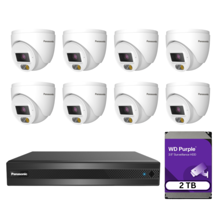 Panasonic 8 Channel CCTV Security Surveillance NVR Kit (Bundle #3)