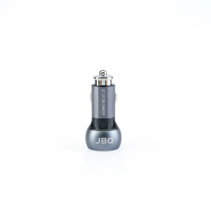 JBQ Metal Car Charger 36W with Dual USB Ports C-503Q – Quick Charge 3.0 (w/ Type C Cable)