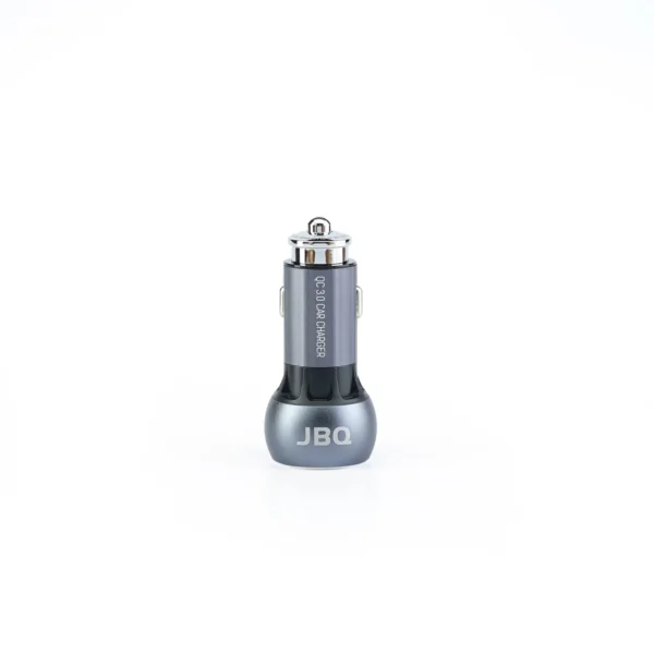 JBQ Metal Car Charger 36W with Dual USB Ports C-503Q – Quick Charge 3.0 (w/ Type C Cable)