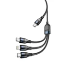 JBQ 3-in-1 Fast Charging Data Cable – Type-C, Lightning, Micro USB (1.5m) CA-533