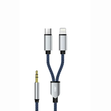 JBQ 2-in-1 Digital Audio Cable – 3.5mm to Lightning/Type-C (1.2m) AX-21