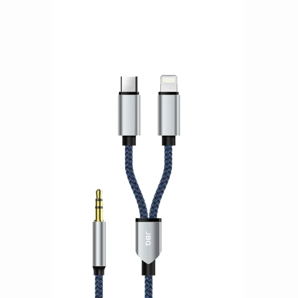 JBQ 2-in-1 Digital Audio Cable – 3.5mm to Lightning/Type-C (1.2m) AX-21