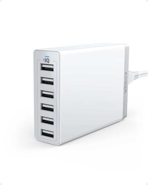 ANKER CHARGER STATION WHITE (130W,6 PORT GAN )