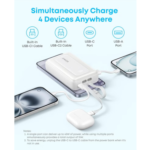 Anker Zolo Power Bank 20000mAh 45W Max Fast Charging Battery Pack with Dual Built-In Type C Cables - Image 3