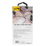 JBQ 3-in-1 Multi-Charging Data Cable | USB to Lightning, USB-C, and Micro-USB | 1.5M Durable Braided Design (C-L-M) DT-U33 - Image 3