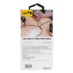 JBQ 3-in-1 Multi-Charging Cable | USB to Lightning, USB-C, and Micro-USB | 1.5M Durable Braided Design (C-C-L) DT-U33 - Image 3