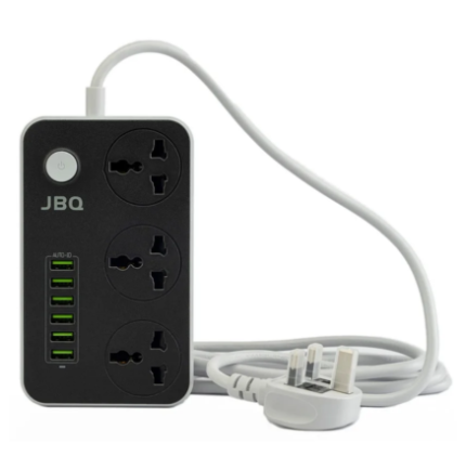 JBQ 3-Power Socket with 6 USB Ports [SC-3604]
