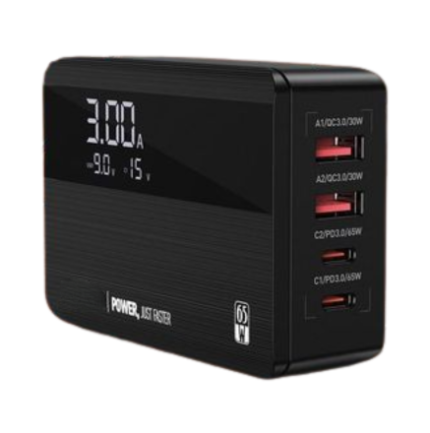 JBQ Super Fast Charging PD 65W QC4+ Fast Charging, LED Display Desktop Charger  [A4808Q]