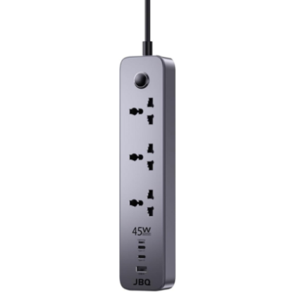 JBQ 7-in-1 Extension Cord Power Strip with USB-C 45W Fast Charging | Multi Plug Socket | 3M Heavy Duty Cable [J725844]