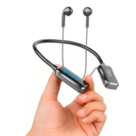 JBQ Professional Singer Grade Wireless Neckband Headphones Calling - Digital Display, TF Card Support [B187412] - Image 3