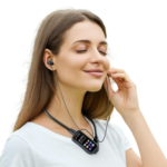 JBQ Professional Singer Grade Wireless Magnetic Neckband Headphones with  Display, Noise Cancelling, Vlog [B418472] - Image 2