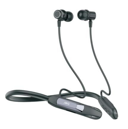 JBQ Wireless In-Ear Neckband Headphones | Magnetic Earbuds, Lightweight Design, Noise Isolation Black [B756002]