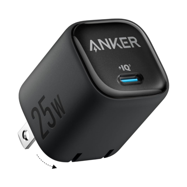 Anker 25W USB-C Port Compact Charger Power Adapter [A2656K11] PPS Fast Charging, Foldable Plug (Cable not Included)