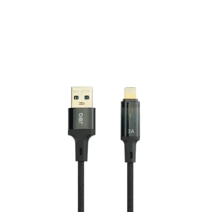JBQ Auto-Disconnect Data Cable | 27W Fast Charging | 1.5M Braided Cable with LED Display CA-728 | USB to Lightning