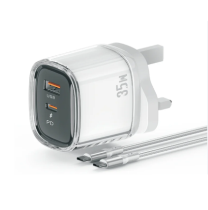 JBQ 2-Ports PD 35W Fast Charging Adapter Set With Type C to C Cable [C844821]